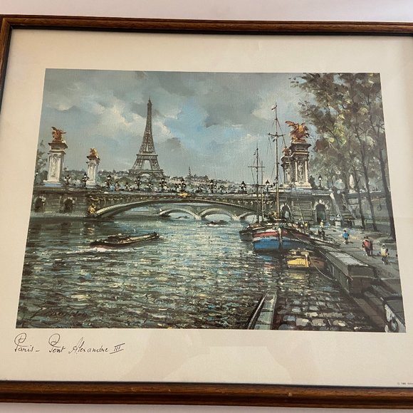 France Other - Vintage 1980 Art Print France Paris